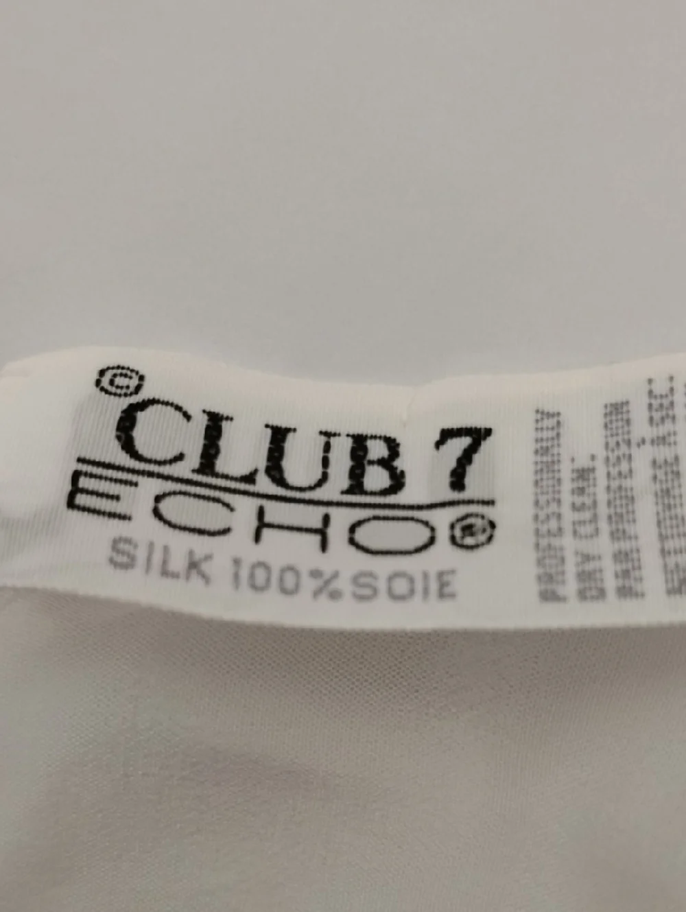 Club 7 Echo‎ Polka Dot Silk Scarf in White & Royal Blue